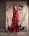 K 1204 By Naisha Vatican Discharge Printed Fancy Kurti With Bottom 